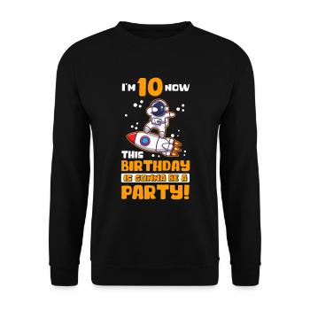 10e anniversaire 10 ans Cadeau Idée Cadeau Cadeau - Sweat-shirt Unisexe - noir - Devant - Alina (178cm) & Michal (187cm)