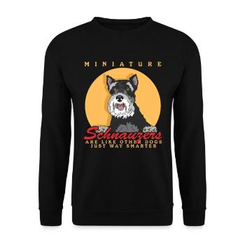 Schnauzer miniature Propriétaire | Cadeau Schnauzer Chien - Sweat-shirt Unisexe - noir - Devant - Alina (178cm) & Michal (187cm)