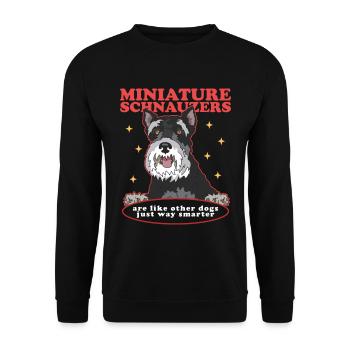 Schnauzer miniature propriétaire Schnauzer chien cadeau - Sweat-shirt Unisexe - noir - Devant - Alina (178cm) & Michal (187cm)