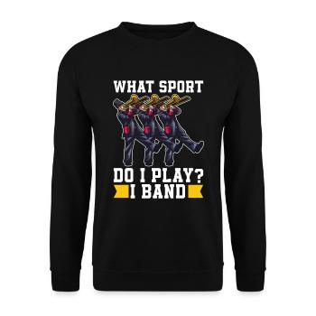 Fanfahrzug Spielmannszug Lustig - Unisex Sweatshirt - black - Front - Alina (178cm) & Michal (187cm)