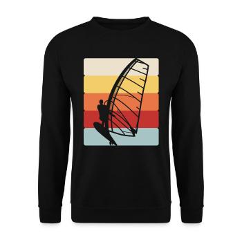 Wing Surf Wing Foil Cool Flügel Surfen - Unisex Pullover - Schwarz - Vorne - Alina (178cm) & Michal (187cm)