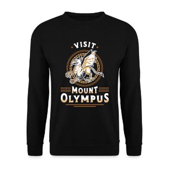 Greek Mythology Visit Mount Olympus Ancient Myth - Unisex Sweatshirt - black - Front - Alina (178cm) & Michal (187cm)