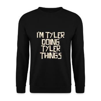 Je suis Tyler en train de faire des choses Tyler - Sweat-shirt Unisexe - noir - Devant - Alina (178cm) & Michal (187cm)