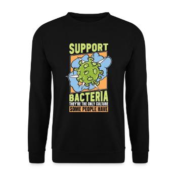 Microbiologist Support Bacteria They're Scientist - Unisex Sweatshirt - black - Front - Alina (178cm) & Michal (187cm)