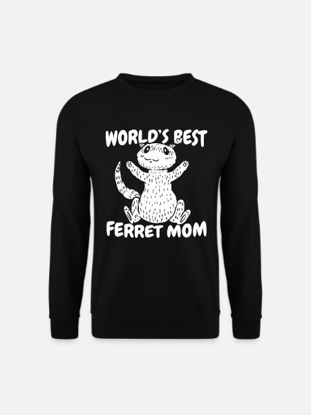 Frettchen Iltis Mutter - Unisex Pullover - Schwarz