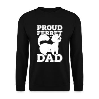 Frettchen Iltis - Unisex Pullover - Schwarz - Vorne - Alina (178cm) & Michal (187cm)
