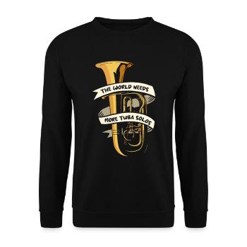 Fanfare procession tuba - Unisex Sweatshirt - black - Front - Alina (178cm) & Michal (187cm)