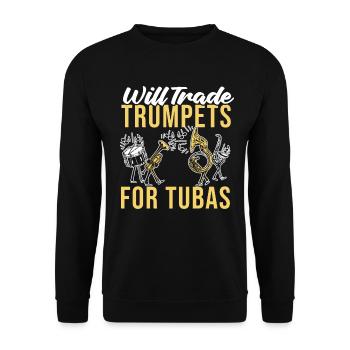 Fanfare procession tuba - Unisex Sweatshirt - black - Front - Alina (178cm) & Michal (187cm)