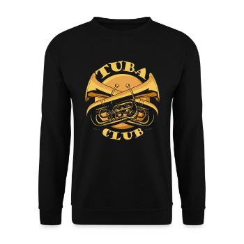 Fanfare procession tuba - Unisex Sweatshirt - black - Front - Alina (178cm) & Michal (187cm)