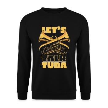 Fanfare procession tuba - Unisex Sweatshirt - black - Front - Alina (178cm) & Michal (187cm)