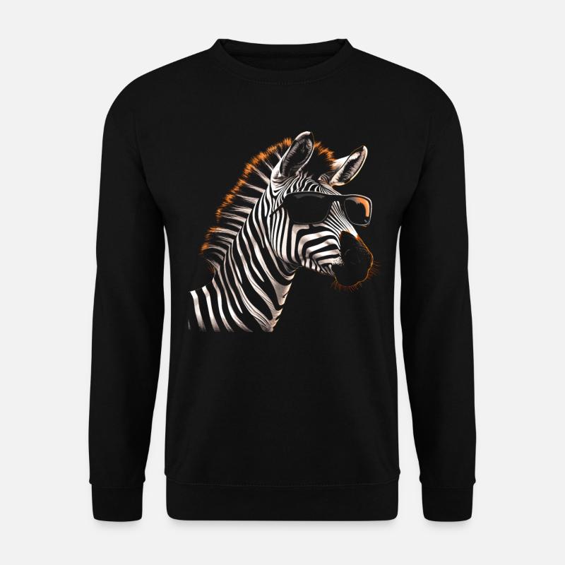 Zebra coole Sonnenbrille - Unisex Pullover - Schwarz