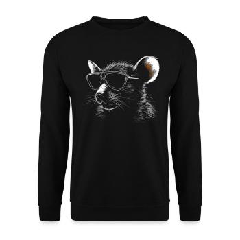 Ratten Sonnenbrille - Unisex Pullover - Schwarz - Vorne - Alina (178cm) & Michal (187cm)