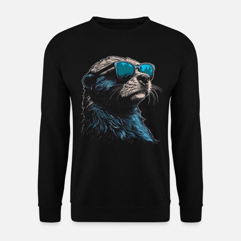 Otter Sonnenbrille - Unisex Pullover - Schwarz