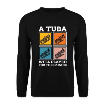 Fanfare procession tuba - Unisex Sweatshirt - black - Front - Alina (178cm) & Michal (187cm)