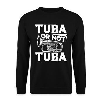 Fanfare procession tuba - Unisex Sweatshirt - black - Front - Alina (178cm) & Michal (187cm)