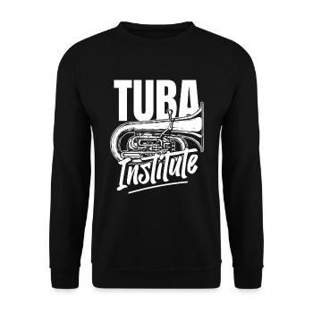 Fanfare procession tuba - Unisex Sweatshirt - black - Front - Alina (178cm) & Michal (187cm)