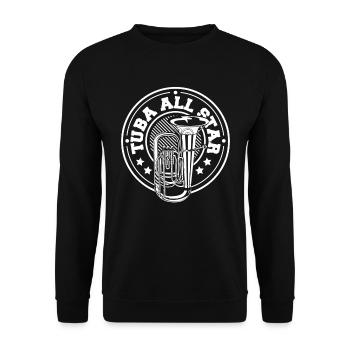 Fanfare procession tuba - Unisex Sweatshirt - black - Front - Alina (178cm) & Michal (187cm)