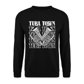 Fanfare procession tuba - Unisex Sweatshirt - black - Front - Alina (178cm) & Michal (187cm)