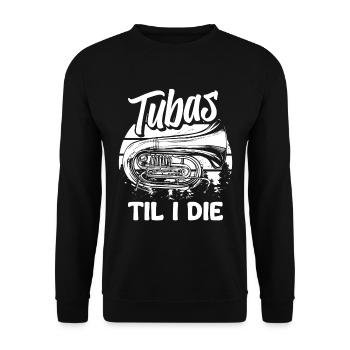 Fanfare procession tuba - Unisex Sweatshirt - black - Front - Alina (178cm) & Michal (187cm)