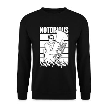 Fanfare procession tuba - Unisex Sweatshirt - black - Front - Alina (178cm) & Michal (187cm)