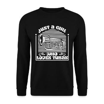 Fanfare procession tuba - Unisex Sweatshirt - black - Front - Alina (178cm) & Michal (187cm)