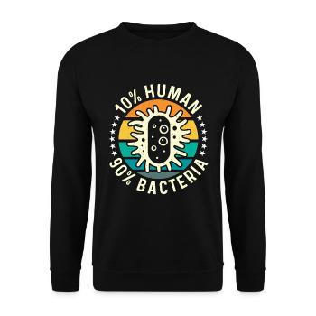 Microbiologiste 10% humain 90% bactéries Microbiologie - Sweat-shirt Unisexe - noir - Devant - Alina (178cm) & Michal (187cm)