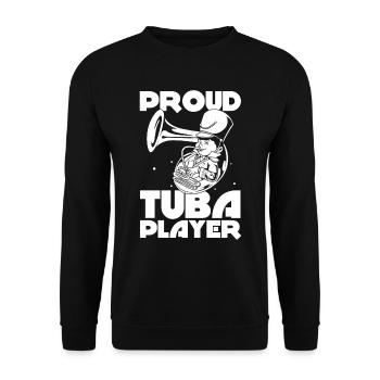 Fanfare procession tuba - Unisex Sweatshirt - black - Front - Alina (178cm) & Michal (187cm)