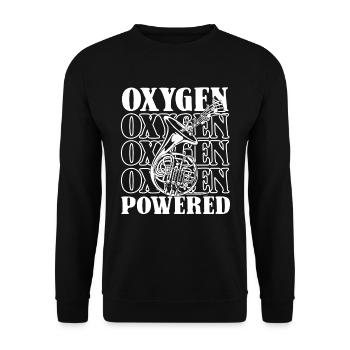 Fanfare procession tuba - Unisex Sweatshirt - black - Front - Alina (178cm) & Michal (187cm)