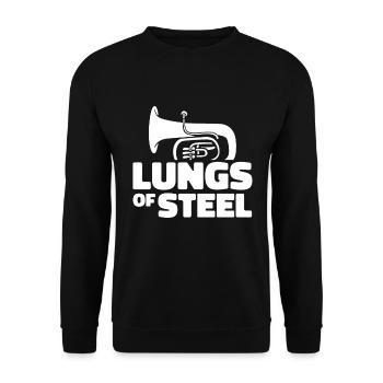Fanfare procession tuba - Unisex Sweatshirt - black - Front - Alina (178cm) & Michal (187cm)