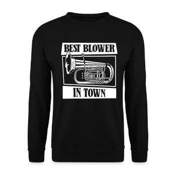 Fanfare procession tuba - Unisex Sweatshirt - black - Front - Alina (178cm) & Michal (187cm)