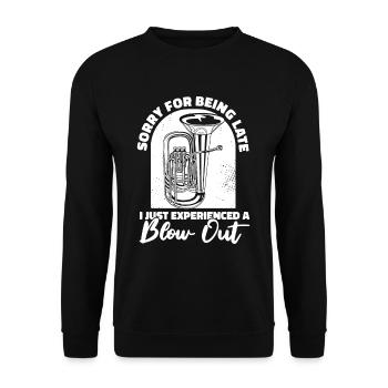Fanfare procession tuba - Unisex Sweatshirt - black - Front - Alina (178cm) & Michal (187cm)