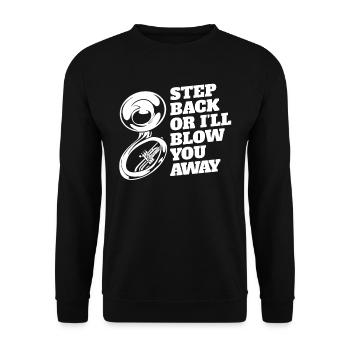 Fanfare procession tuba - Unisex Sweatshirt - black - Front - Alina (178cm) & Michal (187cm)