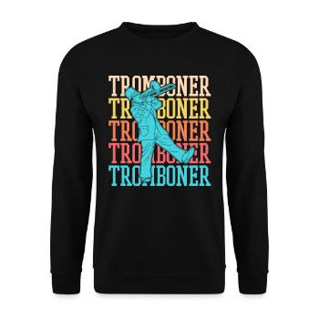 Spielmannszug Trombone drôle - Sweat-shirt Unisexe - noir - Devant - Alina (178cm) & Michal (187cm)