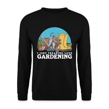 Garden Gardening Home Gardener Gardener Gift - Unisex Sweatshirt - black - Front - Alina (178cm) & Michal (187cm)