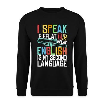 marching band, trombone, brass band, trombone - Unisex Sweatshirt - black - Front - Alina (178cm) & Michal (187cm)