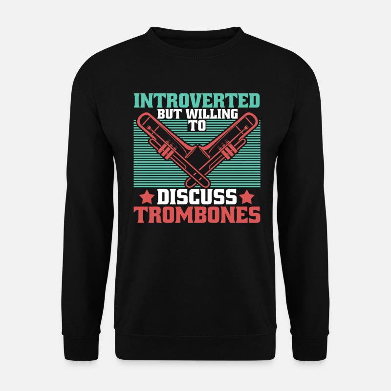 marching band trombone introverts - Unisex Sweatshirt - black