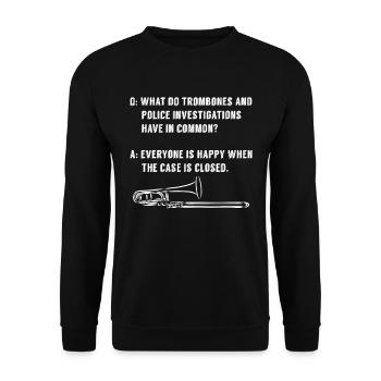 marching band, trombone, brass band, trombone - Unisex Sweatshirt - black - Front - Alina (178cm) & Michal (187cm)
