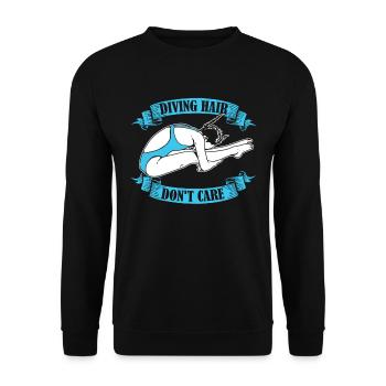 Diving Diving Funny - Unisex Sweatshirt - black - Front - Alina (178cm) & Michal (187cm)