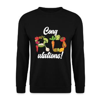 Dietitian Congratulations Nutritionist Dietitians - Unisex Sweatshirt - black - Front - Alina (178cm) & Michal (187cm)