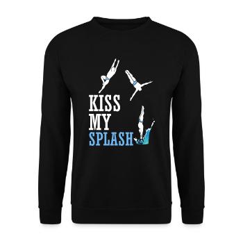 Plongeur Jumper Drôle - Sweat-shirt Unisexe - noir - Devant - Alina (178cm) & Michal (187cm)