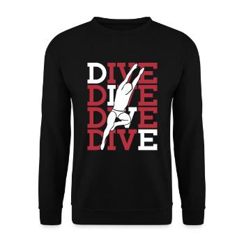 Diving Divers - Unisex Sweatshirt - black - Front - Alina (178cm) & Michal (187cm)
