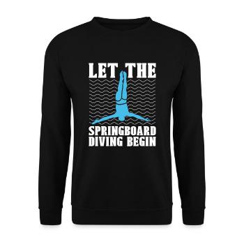 Diving Divers - Unisex Sweatshirt - black - Front - Alina (178cm) & Michal (187cm)