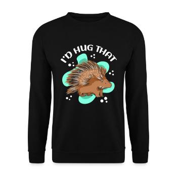 Porcs-épics Cadeau de porc-épic - Sweat-shirt Unisexe - noir - Devant - Alina (178cm) & Michal (187cm)