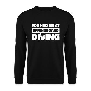 Plongeur Jumper Drôle - Sweat-shirt Unisexe - noir - Devant - Alina (178cm) & Michal (187cm)