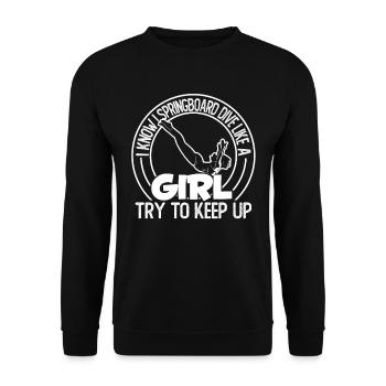 Diving Diving Girls - Unisex Sweatshirt - black - Front - Alina (178cm) & Michal (187cm)