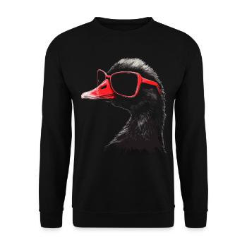 Gänse Sonnenbrille - Unisex Pullover - Schwarz - Vorne - Alina (178cm) & Michal (187cm)