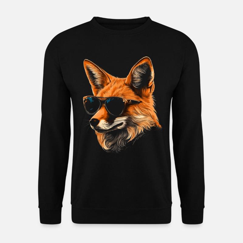 Fox Sunglasses - Unisex Sweatshirt - black