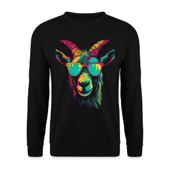 Lunettes de soleil de chèvre - Sweat-shirt Unisexe - noir - Devant - Alina (178cm) & Michal (187cm)