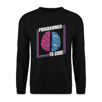 Développeur Coder Programmeur Cerveau - Sweat-shirt Unisexe - noir - Devant - Alina (178cm) & Michal (187cm)