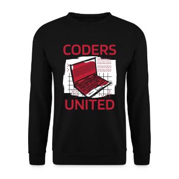 Développeur Coder Programmeur Ordinateur portable - Sweat-shirt Unisexe - noir - Devant - Alina (178cm) & Michal (187cm)